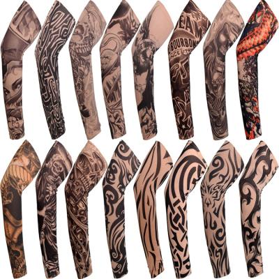 China Wholesale Breathable Faith Tribal Totem Punk Ice UV Sleeves Hop Full Body Arts Leg Arm Temporary Tattoo Sleeve Cover for sale