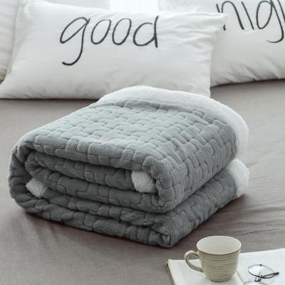 China Ultra Soft Customized Oversized Heavy Comfort Faux Fur Luxury Throw Blanket Anti-Static For Girls for sale