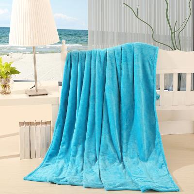 China 1Ply Solid Color Warmer Blanket 70*100Cm Price Solid Color Flannel Summer Anti-static Blanket Cheap Breathable Flannel Fleece Blanket for sale