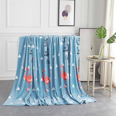 China 2 Ply Anti-static King Size Manta Pelo Bed Customized Plush Flannel Blanket Sofa Bedding Throw Blanket Printed Flannel Blanket Bulk for sale