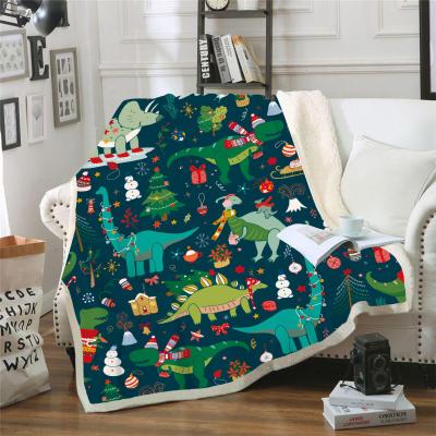 China Baby Anti-static Eco-friendly Ultra-soft Plush Throw Blanket Micromink Sherpa Thick Fleece Blanket for sale