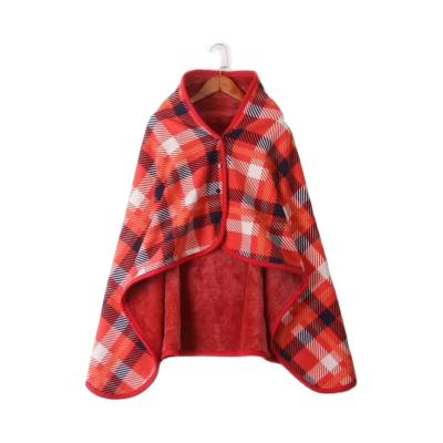 China Winter Anti-static Cute Lazy Thick Warmth Blanket Coat Shawl Nap Single Leisure Flannel Blanket for sale