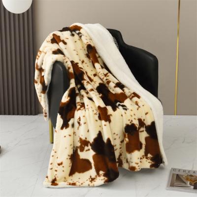 China Anti-static Super Soft Luxury Leopard Throw Thick Faux Fur Blanket Thick Fur Blanket For Spring Winter for sale