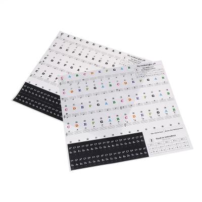 China Decorative sticker design your own brand keyboard stickers piano sticker transparent language for sale