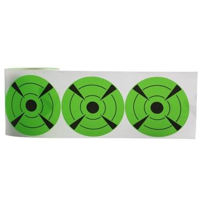 China Durable Green Target Plasters 3 Inch Round Adhesive Paper Shooting Aims Dots Fluorescent for sale