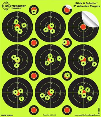 China Durable Custom Target Stickers Self Adhesive Splatter Target Stickers Shooting Printing for sale