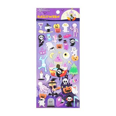 China Cheap Waterproof+Eco-friendly Custom Printing 1/6 Notebook Decoration Die Cut 3d Cartoon Eva Foam Puffy Sticker For Kids for sale