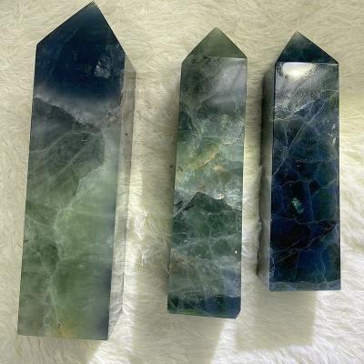 China Wholesale Natural Fluorite Crystal Tower Crystal Rainbow Fluorite Crystal Healing Wand from Europe for sale