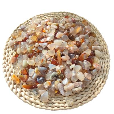 China China Natural Cherry Blossom Agate Crystal Tumbled Stones High Quality Healing Blossom Agate Crystal Gravel for sale