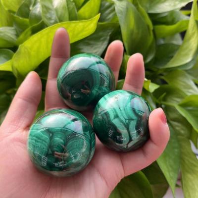 China High Quality Natural Polished China Green Malachite Spheres Malachite Crystal Sphere For Energy for sale