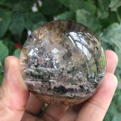 China Wholesale Natural Garden Phantom Quartz Crystal Sphere from China Phantom Ghost Crystal Sphere Ball for sale