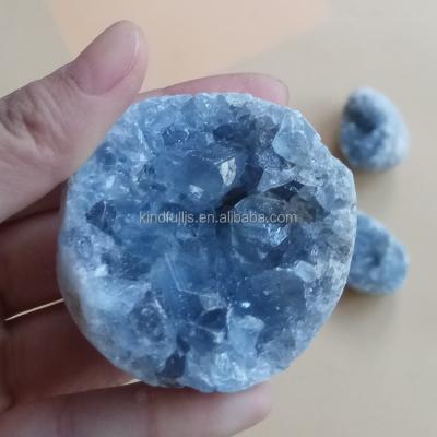 China China Wholesale Celestine Geodes Deep Blue Calcite Crystal Geodes for sale