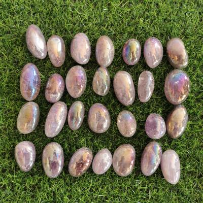 China Africa Wholesale Crystal Crafts Natural Angel Crystal Amethyst Egg Crystals Healing Stones For Gifts LJ for sale