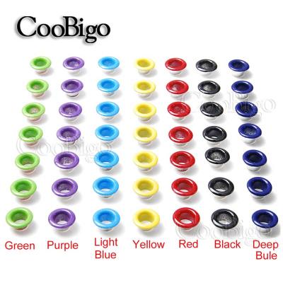 China Eyelets 500pcs/Pack Hole 5mm Metal Mixed Color Supplies Eyelets LeathercraftScrapbooking Shoes Belt Bag Tags Clothes Accessories #FET019-5 for sale