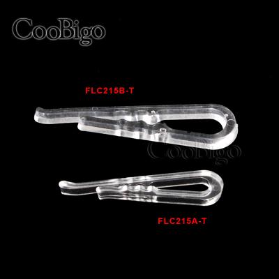 China Transparent Plastic Shirts Clip With Prongs For Dress Shirt Garment Packaging #FLC215A-T/B-T for sale