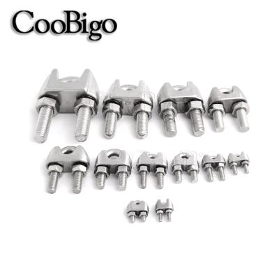 China Pack 2pcs M2~M26 Stainless Steel Wire Rope Grip Collar Clip 304 Stainless Steel For Marine Industry #FET001 for sale