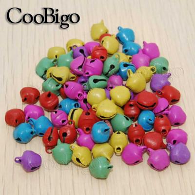 China Iron 8mm JINGLES Beads Christmas Craft Bell For Tree Cat Collar Mix Colorful #FLQ095 for sale