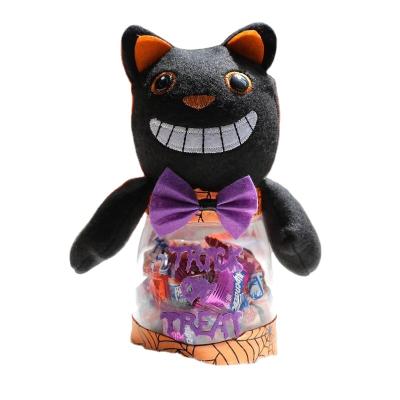 China Customized Halloween Decoration Black Cat Pumpkin Gift Box Candy Jars Basket Halloween Candy Bucket for sale