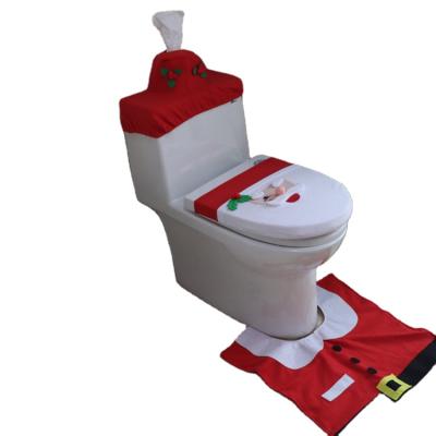 China Viable Decoration Xmas Party Santa Claus Snowman Christmas Indoor Toilet Cover for sale