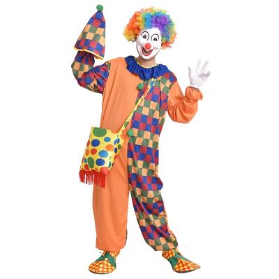 China Custom Made Cosplay Controller Halloween Carnival Polyester Adult Circus Clown Professional Clothes Party Costume for sale