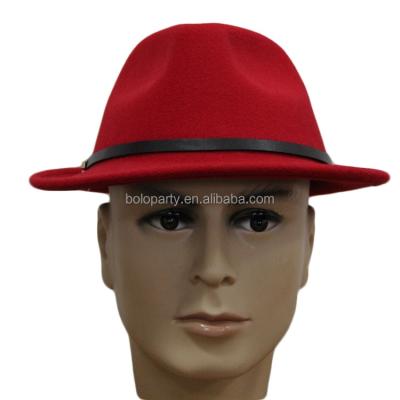 China Winter high quality fancy red billycock character 2021 fashion party cosplay hat for sale