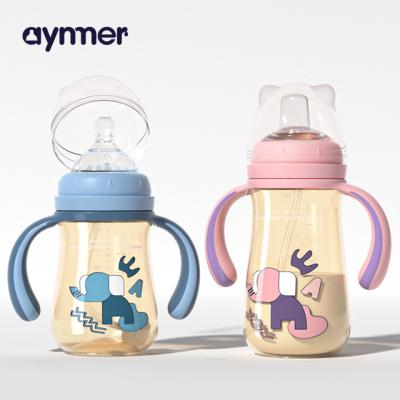 China BPA Free 210ml 7.1oz Factory Price Newborn Baby Feeding Bottle Wide Neck Ppsu Bottles For Girls And Boys for sale