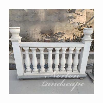 China Contemporary Wholesale Custom High Quality Natural Stone Balustrade White Marble Balusters for sale