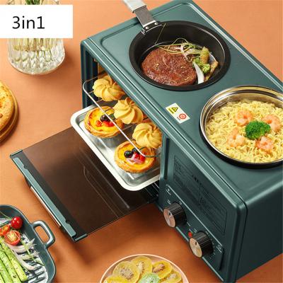 China Household Multifunctional Heating 3 in 1 Breakfast Maker Cooking Frying and Roasting Integrated Machine JC-BM-011 for sale