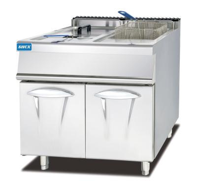 China Restaurant Wholesaletor Online Commercial Gas 28L Freestanding Deep Fryer With 2 Basket for sale