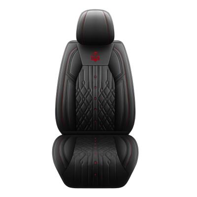 China Brief & Universal Single PU Semi Pure Leather PVC Five-Seater Color Car Seat Cover Detachable Protector for sale