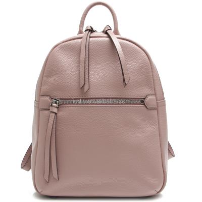 China Genuine Leather Pebble Backpack Girls Pink Leather Outdoor Backpack Leather Bag for sale