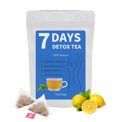 China Take 1  teabags everyday OEM 7 DAYS Slim Tea Lose Weight pyramid tea bags for sale