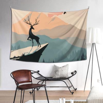 China Custom Minimalist Custom One Generation Decoration Background Cloth LOGO Pattern Cloth Tapestry Minimalist Living Hanging Online Decoration for sale