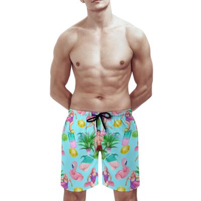 China Custom Printed Mens Breathable Beach Pants xs-3xl With Pocket Drawstring Mesh Design Mens Beach Casual Shorts for sale