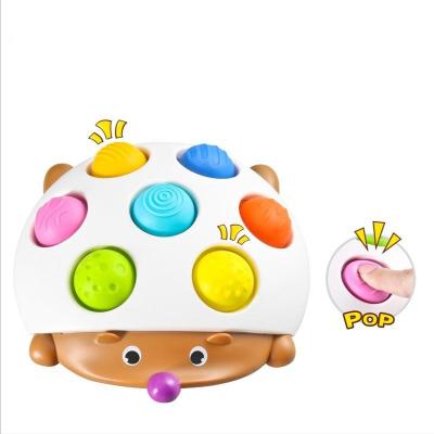 China Rainbow Poppings Busy Person Toys Hedgehog Silicone Stress Reliever Push It Bubbles for sale