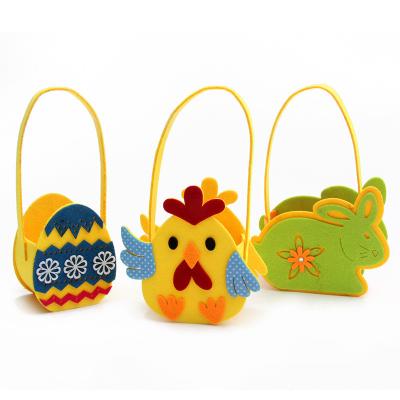 China Cute Easter Decorations Basket Bag For Eggs Home Decor For Kids Easter Spring Party Supplies for sale