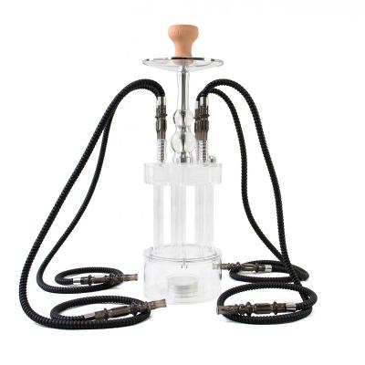 China Durable Hot Selling Acrylic Hookah Bottle Shisha With LED Light Party Entertainment 4 Hose Hookah Shisha for sale