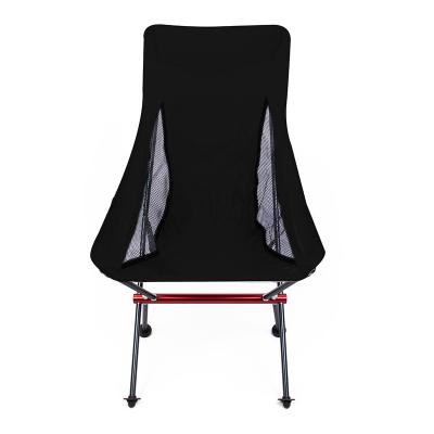 China Contemporary Black 150kg Color Heavy Duty Silver Outdoor Portable Folding Chairs Ultralight Capacity Camping Folding Chair for sale