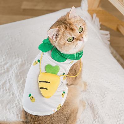 China Spring Viable Hot Selling Summer Slim Pet Clothes Fashion Desginer Cute Little Dog Vest Print Pet Soft Tank Top for sale