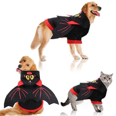 China Viable Dog Clothes Halloween Christmas Uniform Cat Pet Clothes Autumn Winter Funny Pumpkin Clothes for sale