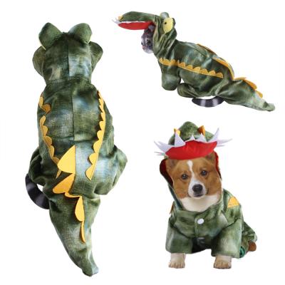 China Viable New Style Best Selling Pet Crocodile Clothes Funny Crocodile Costume Pet Cosplay Halloween Creative Pet Costume for sale