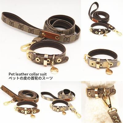 China 2021 New Tow Rope Necklet Set Small Personalized Nylon Dog Harness and Leash Set Classic Pet Cat Vest Harness Dog Collar for sale