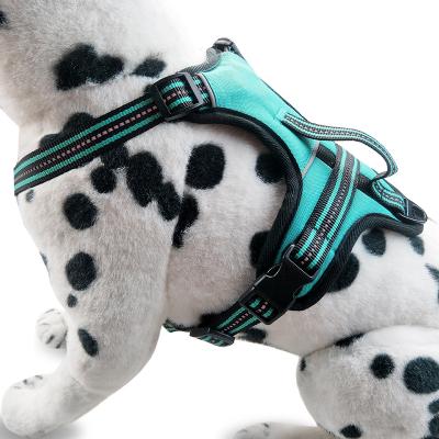 China Custom High Quality Reflective Dog Leash Chest Ties Dog Reflective Vest Style Harness Chest Breathable Adjustable Pet Harness for sale