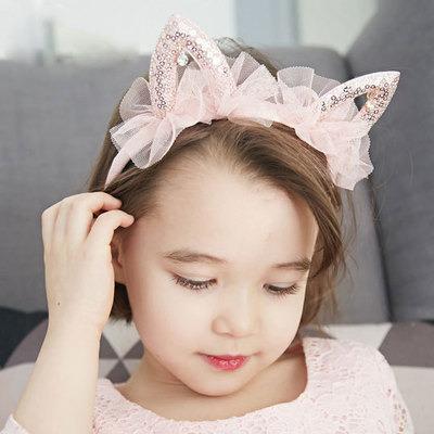 China Hot Selling Sweet Cat Ears Headband Sweet Kid Hair Accessories Headband for sale