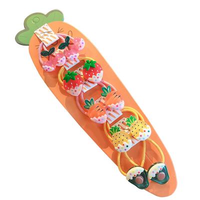 China Sweet 2020 10PCS Fashion Soft Hair Accessories For Girls Elastic Bands Hair Ties For Girls Cartoon Hair Scrunchies Sets Gift For Girls for sale