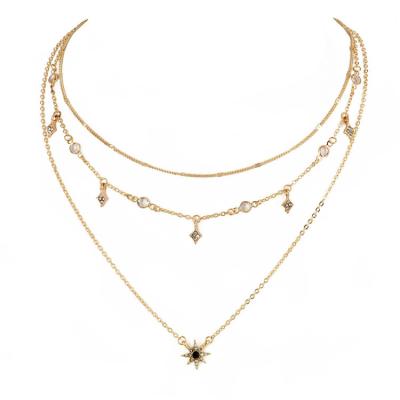 China 2020 New Environmentally Friendly Wholesales Star Jewelry Gold Plated Star Pendant Necklace for sale