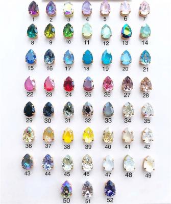 China Jewelery accessory sells Crystal Stone Glass Stone wholesale 10*14MM for sale