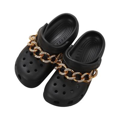 China Durable Fashion Luxury Croc Chain Charms ABS Bling Colorful Chain DIY Shoe Decoration For Birthday Gifts Clog Charms for sale