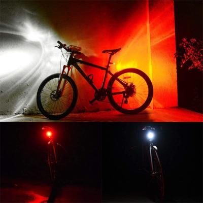 China 2021 Best Cycle Tail Light Plastic Bicycle Led Mountain Bike Cycling Light Set for sale