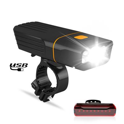 China Para plastic cheap bicicleta lux Front Light Cycle Head Light recargable bike set for sale